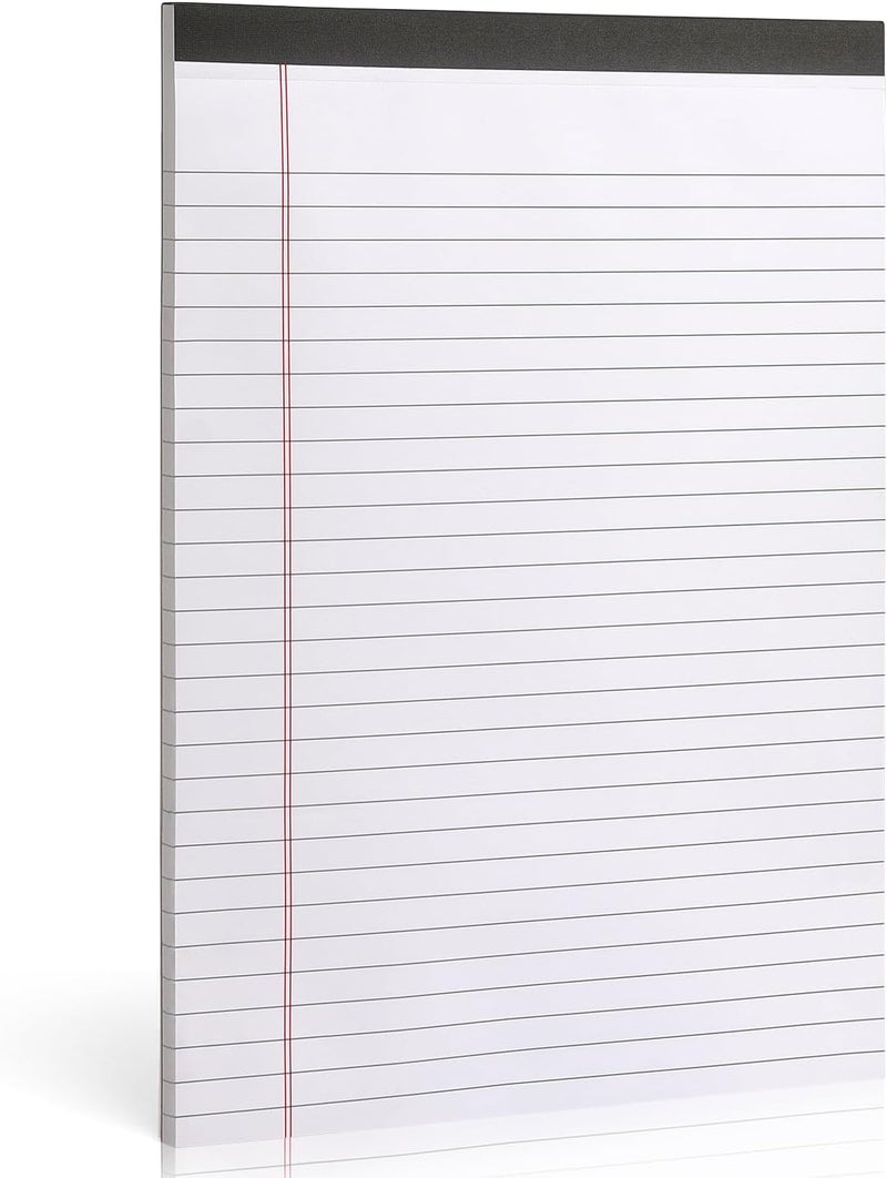 ZZTX Legal Pads 8.5 x 11 Inch White Writing Notepad, Lined Writing Pads for Work Office School, 50 Sheets Per Pad, A4, 1 Pack - Image 1